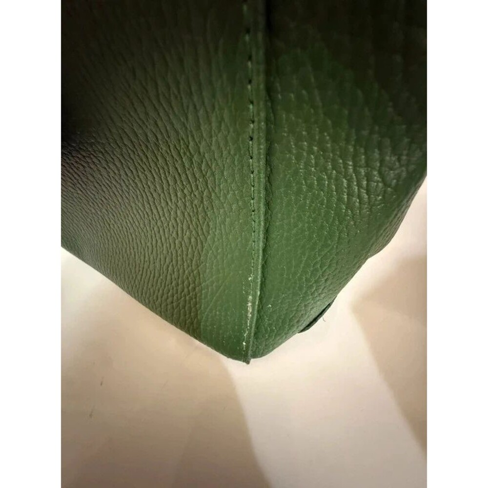 Italian Leather Green Satchel Shoulder Bag Made in Italy - Picture 17 of 17